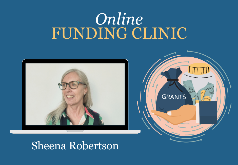 online funding clinic flyer, sheena robertson