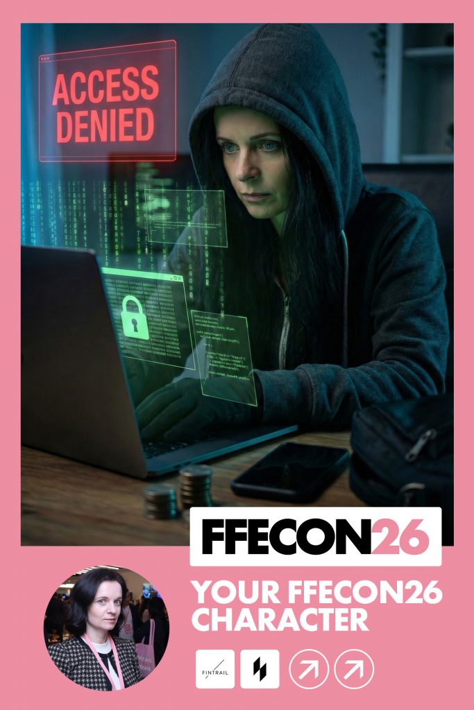 AI image of Lorita as a "hacker"