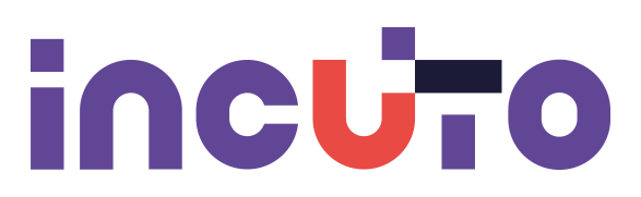 incuto logo purple and red